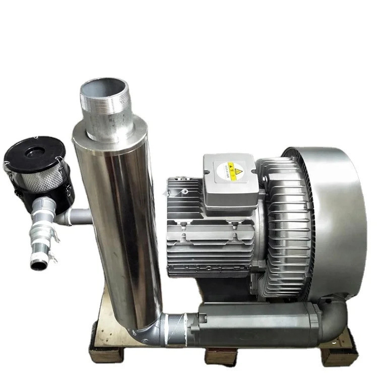 Double Stage 7.5kw 10hp Industrial Vacuum Pump Cnc Vacuum Bed Table Pump Cnc Blower Ring Blower