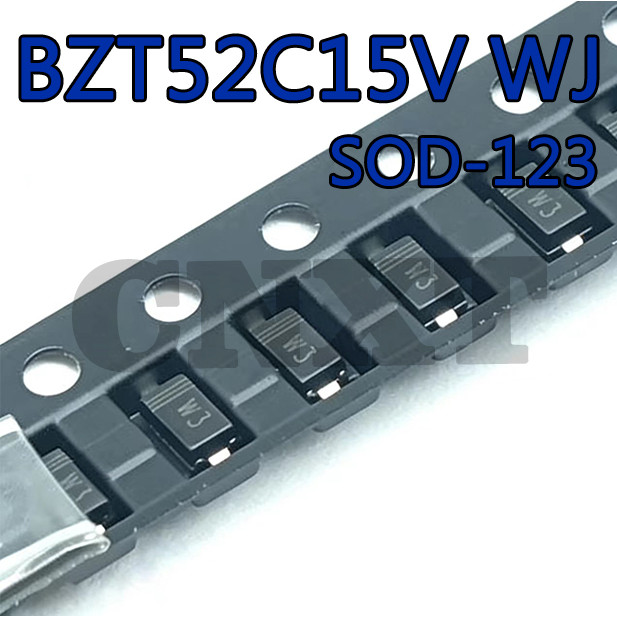 50 ~ 100PCS MM1Z15V BZT52C15V WJ SOD-123 15V 1206 ไดโอดควบคุมแรงดันไฟฟ้า