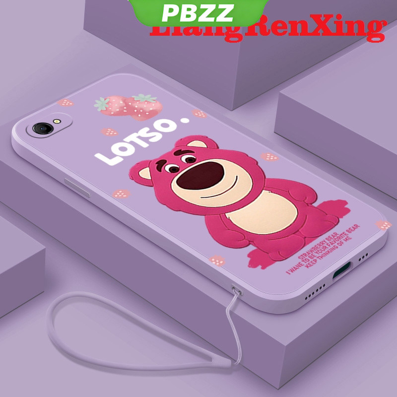 PBZZ เคสโทรศัพท์ เคส vivo Y81 Y81i Y83 y53 y55 v5s v5 vivo y71 y71i y71a เคสซิลิโคนนิ่ม ลายหมีสตรอเบ