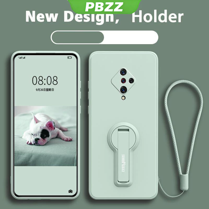 PBZZ FOR เคส ปลอก VIVO S1 Pro VIVO S1 เคสโทรศัพท์ softcase Liquid ซิลิโคน Protector กันกระแทกกันกระแทกกันกระแทกการออกแบบใหม่360 ° พร้อมผู้ถือ YTXZZJ01