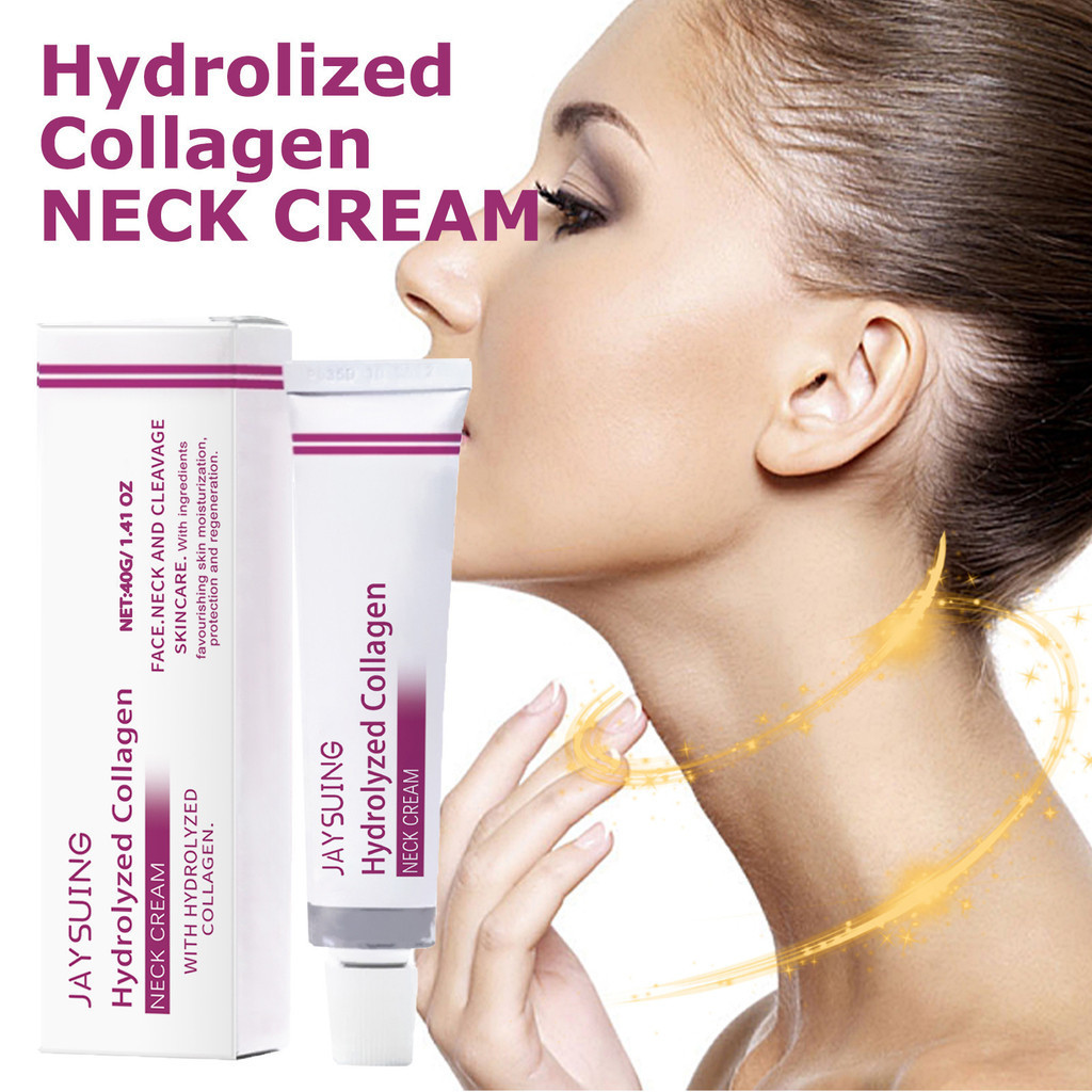 Jaysuing Hydrolyzed Collagen Neck Cream Smoothing Shaping Swan Neck Wrinkles Smooth Whitening Neck C
