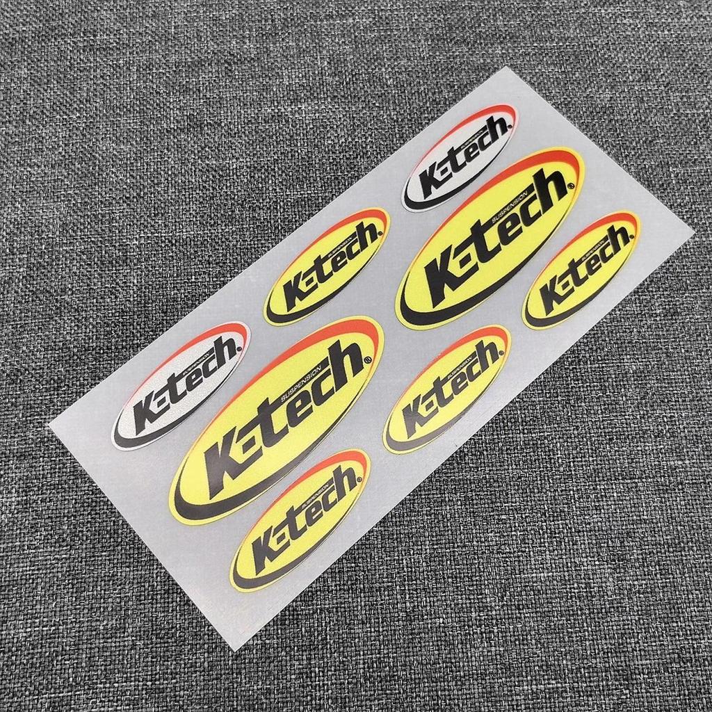 สติ๊กเกอร์ K-Tech สะท้อนแสง 8 ชิ้น Ktech Suspension Fork Motorcycle Laminated Decals K Tech Graphic