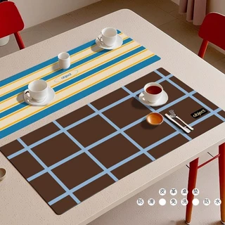 Bauhaus สไตล์ Placemat พรีเมี่ยมกันน้ํา Oilproof หนังบนโต๊ะอาหาร Mat โต๊ะกาแฟโต๊ะ Decor Mat