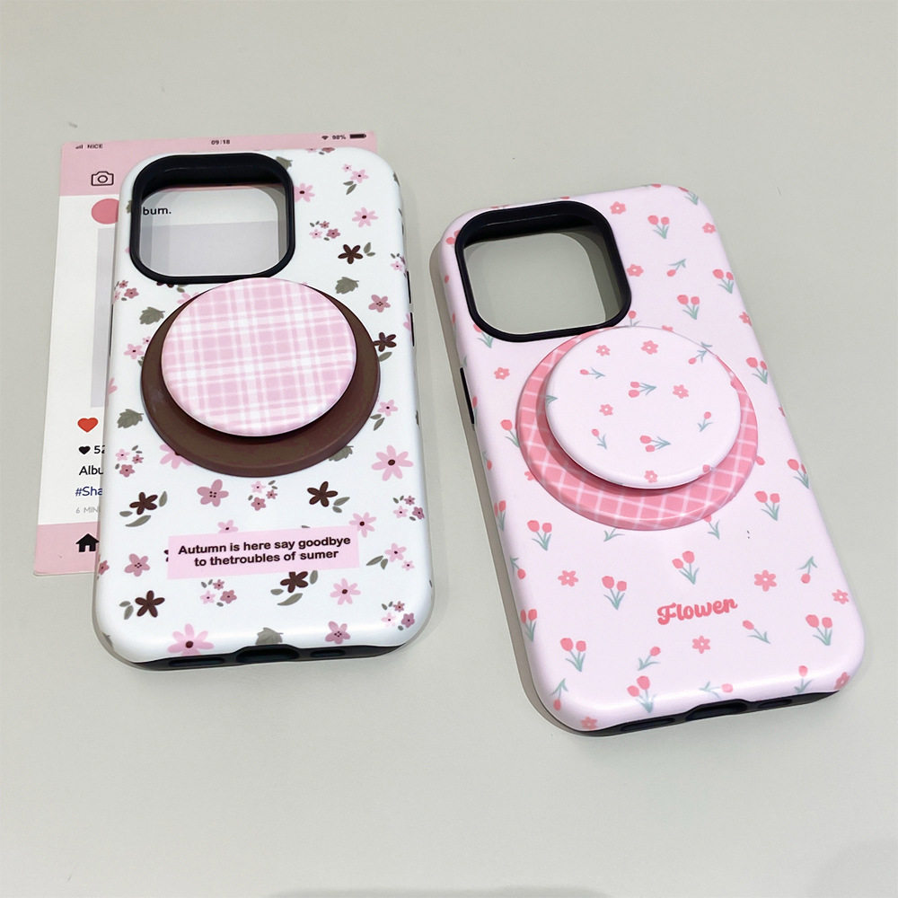 ทิวลิปรูปแบบรูปแบบเคสป้องกันสําหรับ iPhone 11 12promax 13pro15pro 15promax 14 14promax 14pro 16 pro max 16 plus 17 17promax two in one case