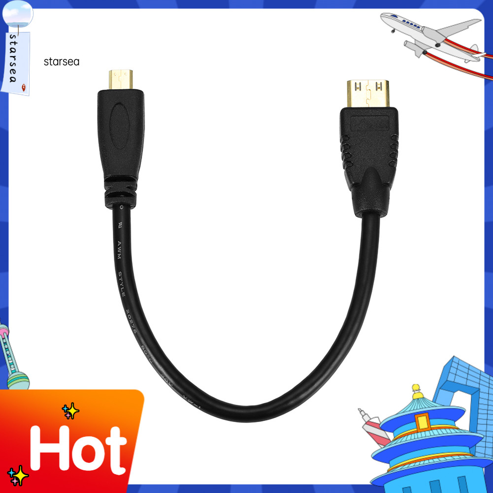 SRA ZK 03 m/1 m/18 m ความชัดเจนสูง 1080 P Mini to Micro HDMI รองรับชายสายแปลงสําหรับ HDTV