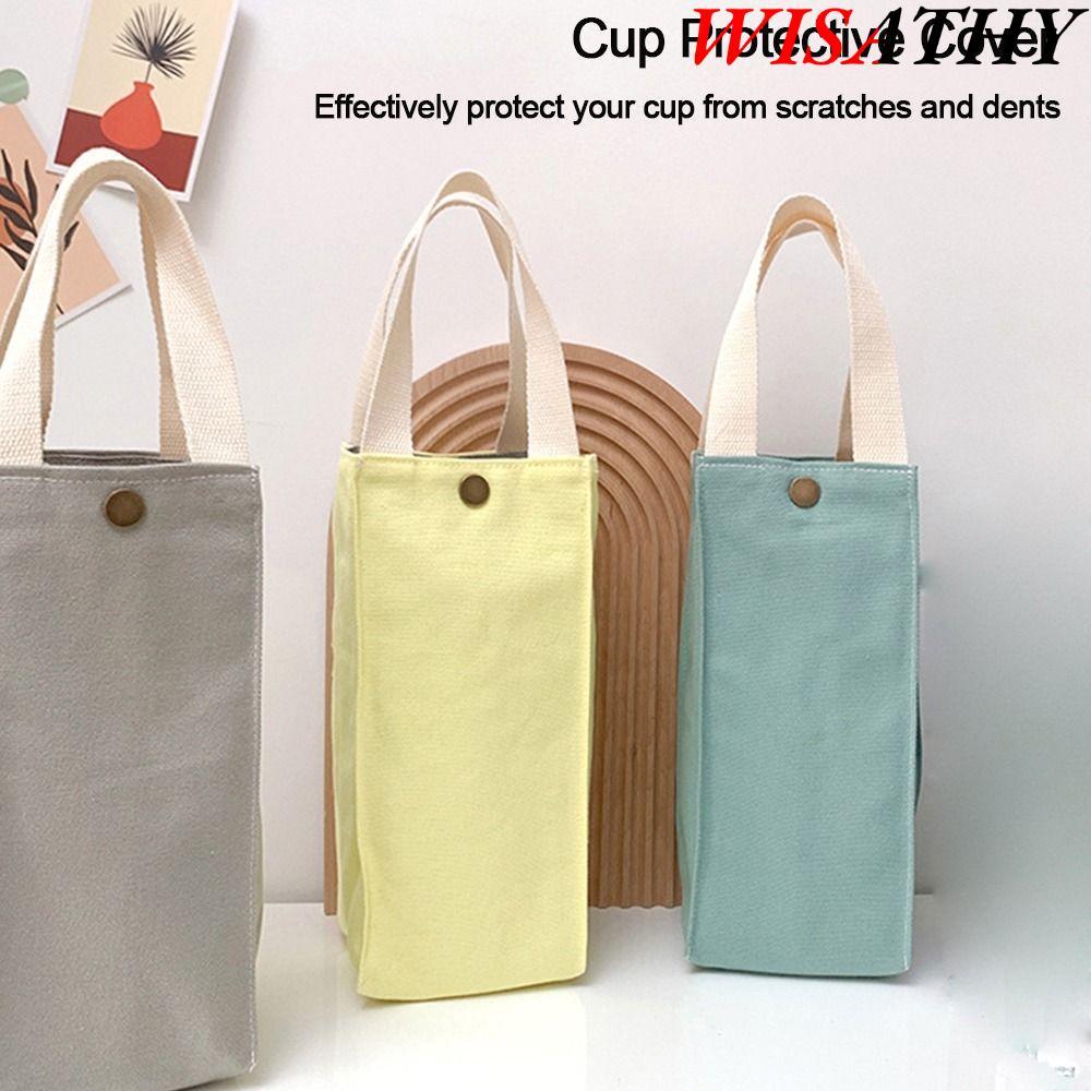 WISATHY Cup Sleeve Cup Pouch Carrier Tote Bag กระเป๋าใส่ขวดน้ํา