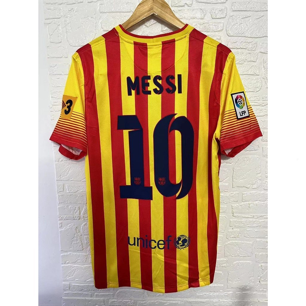 เสื้อยืดสั่งทําพิเศษ 13-14 Barcelona MESSI NEYMAR JR Retro 4O98