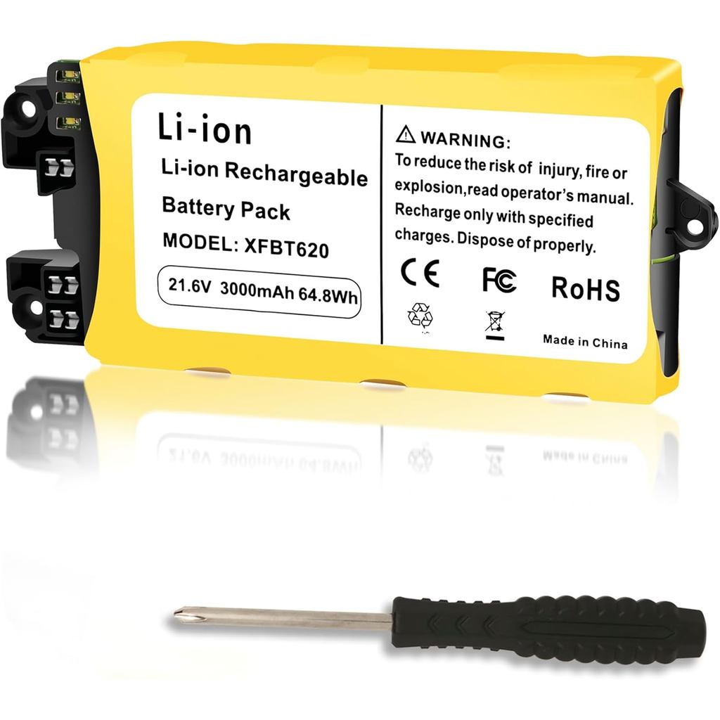 3.0Ah XFBT620 แบตเตอรี่ใช้งานร่วมกับ Shark IX141 IX140 IX142 IZ140 IZ140C IZ141C IZ142 UZ145 เครื่อง