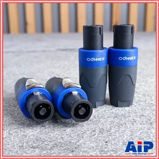 แพ็ค4ตัว สีน้ำเงิน CONNEX SP-01 SPEAKON ปลั๊กสเปคคอน 4ขั้ว สเปคคอนตัวผู้ SP01 SP 01 สเปคคอนตู้ลำโพง เอไอ-ไพศาล