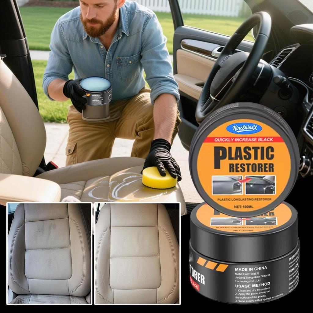 รถหนัง Care ครีม Auto ภายในทําความสะอาดขี้ผึ้งยาวนานสําหรับคอนโซลกลางรถ novth