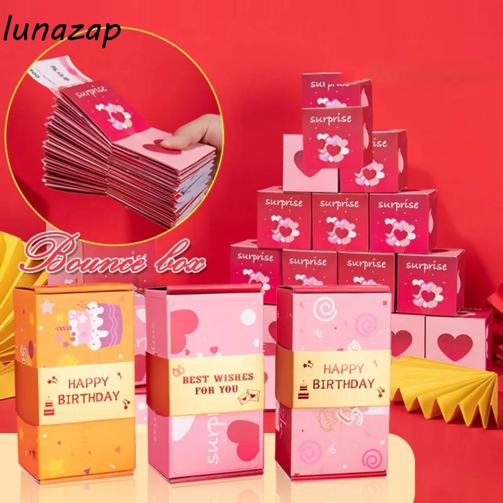 LUNAZAP Surprise Bounce Box, Luxury Pop Up Surprise Cash Explosion Gift Box, New Gift Box Fun Paper 