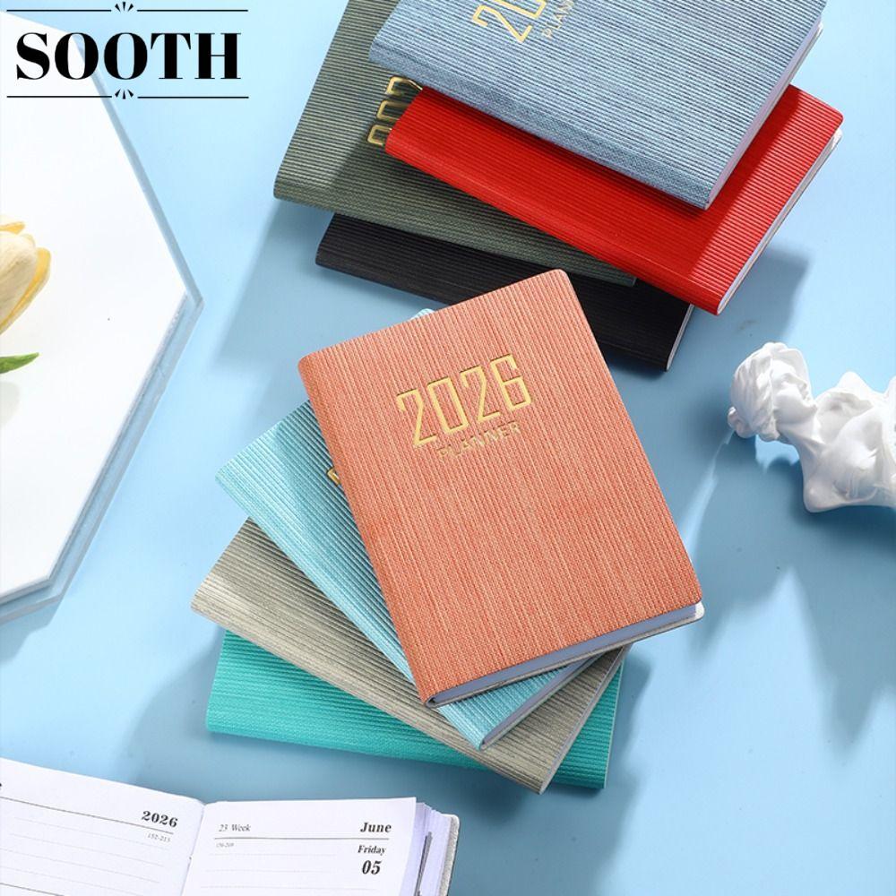 SOOTH 2026 Agenda Book, Pocket with Calendar Appointment Book, Mini A7 Diary Weekly Planner Student