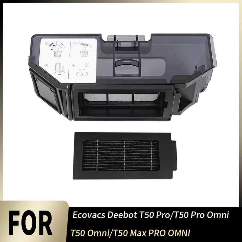 Premium Sealed Dust Bin สําหรับ Ecovacs Deebot T50 Pro T50 Pro Omni T50 Omni T50 Max PRO OMNI หุ่นยน