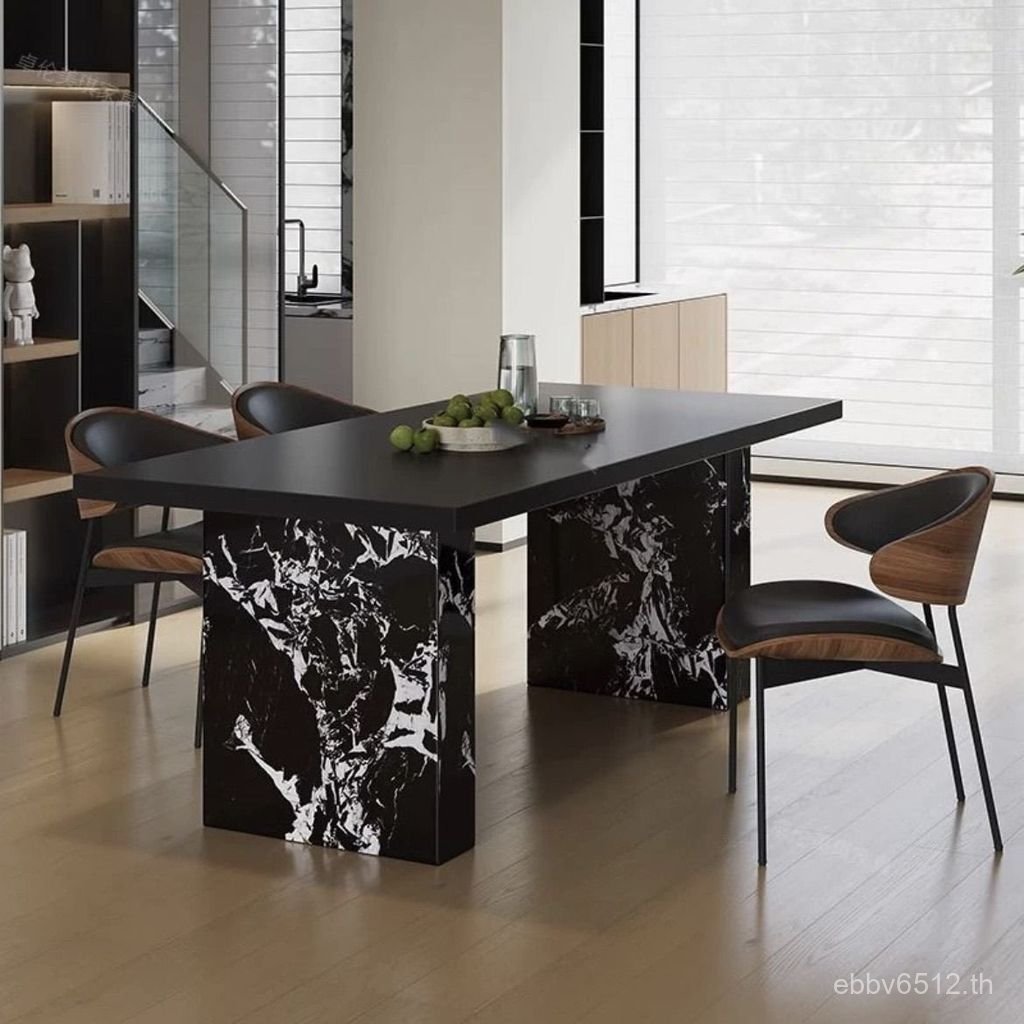 โต๊ะรับประทานอาหาร Slate Island Bag Hows Luxury Large Apartment Table Simple Italian Table Chair Tea