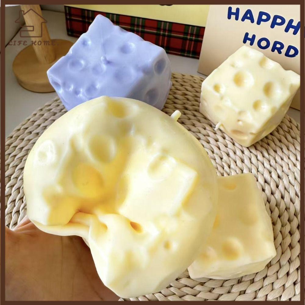YELGIRL Jumbo Cheese Cube Stress Ball, Anti-Stress Shapeable Cheese Pinch Toy, นวดเนื้อ Squishy Non-