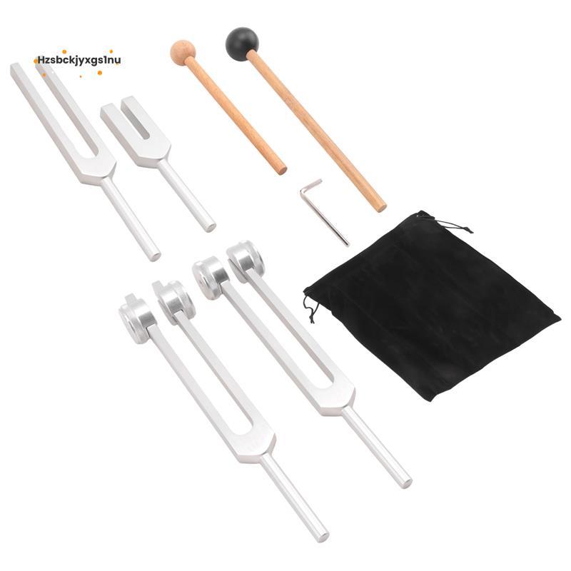 Hzsbckjyxgs1nu ชุดส้อมปรับแต่ง 4 ชิ้น (128Hz, 136.1Hz, MI 528Hz, 4096Hz), สําหรับ Healing Chakra,Sou