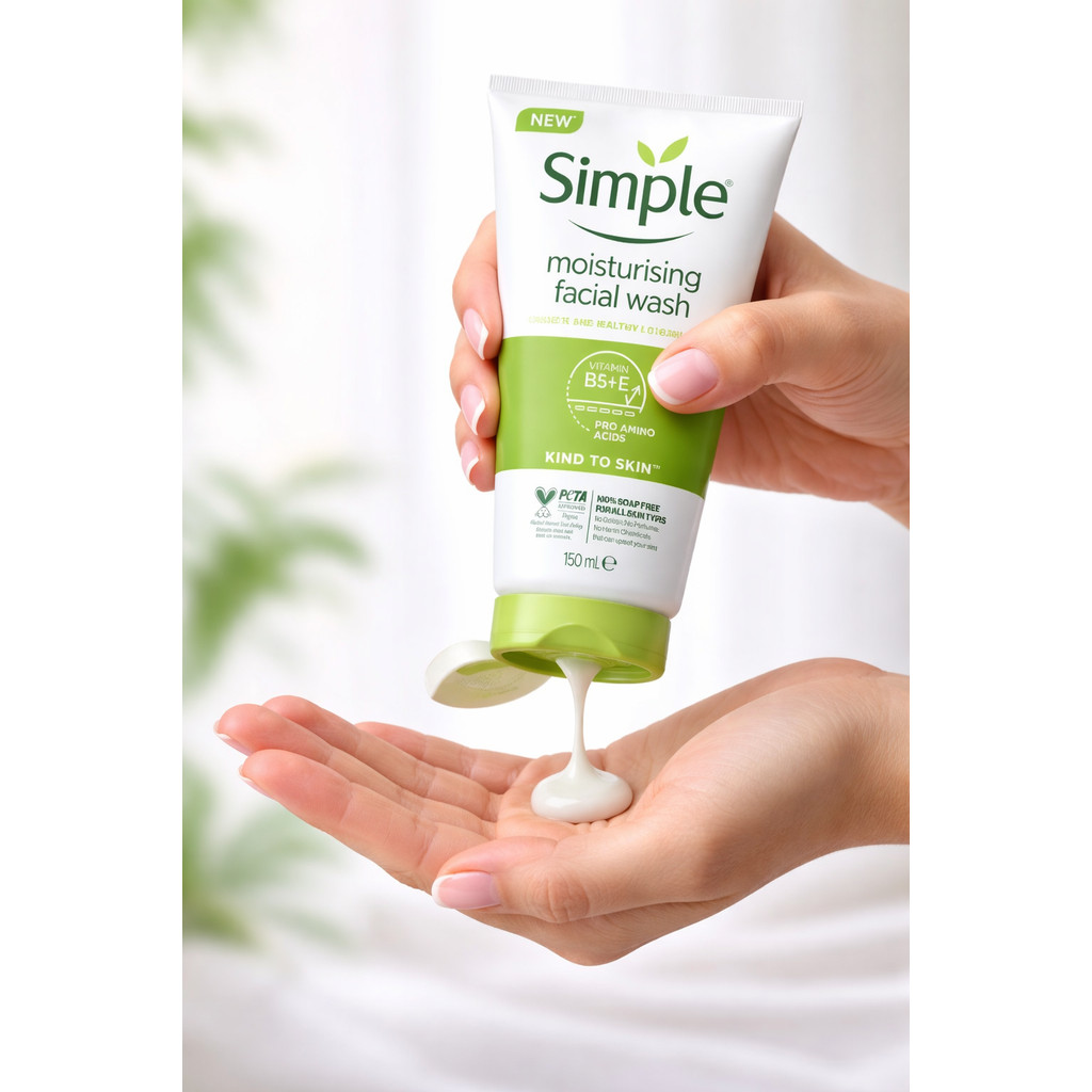 Simple Facial Wash Moisturising, Refreshing, Micellar Gel Wash 150ml/โฟมล้างหน้า มอยส์เจอร์ไรซิ่ง เฟ