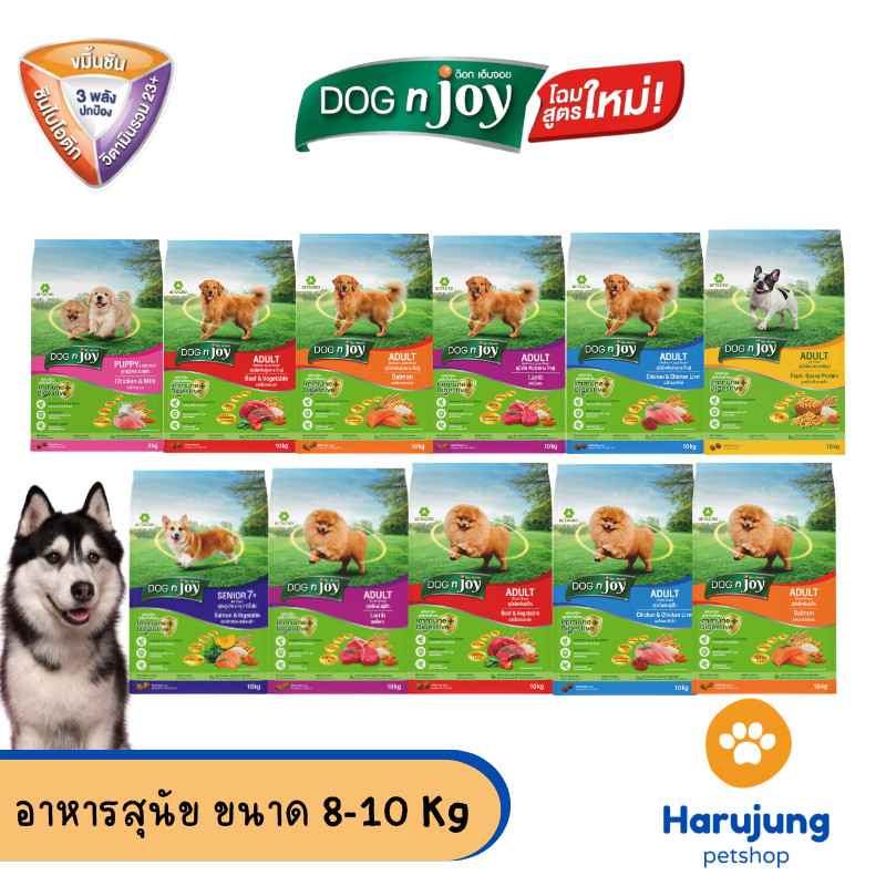 DOG n joy Complete  อาหารเม็ดสำหรับสุนัข ขนาด 8-10 Kg.