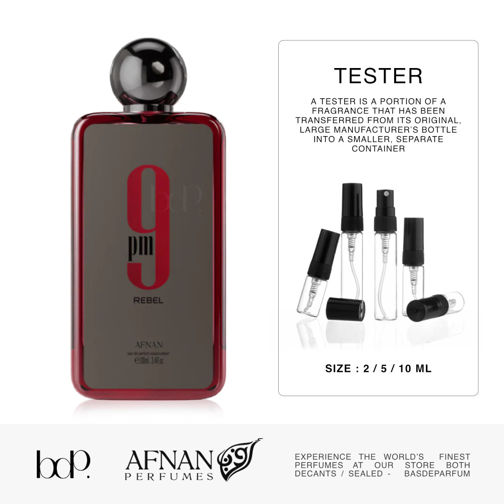 9PM Rebel (TESTER แบ่งขาย) น้ำหอมอาหรับ UAE จาก Afnan