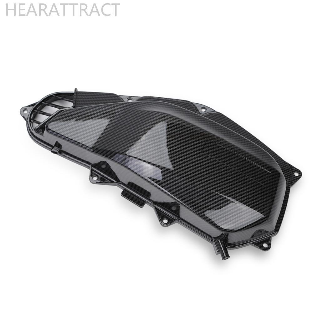 HEARATTRACT คาร์บอนไฟเบอร์รถจักรยานยนต์ฝาครอบกรองอากาศสําหรับ Honda Click 125/150 V2 เกมเปลี่ยน I5R1