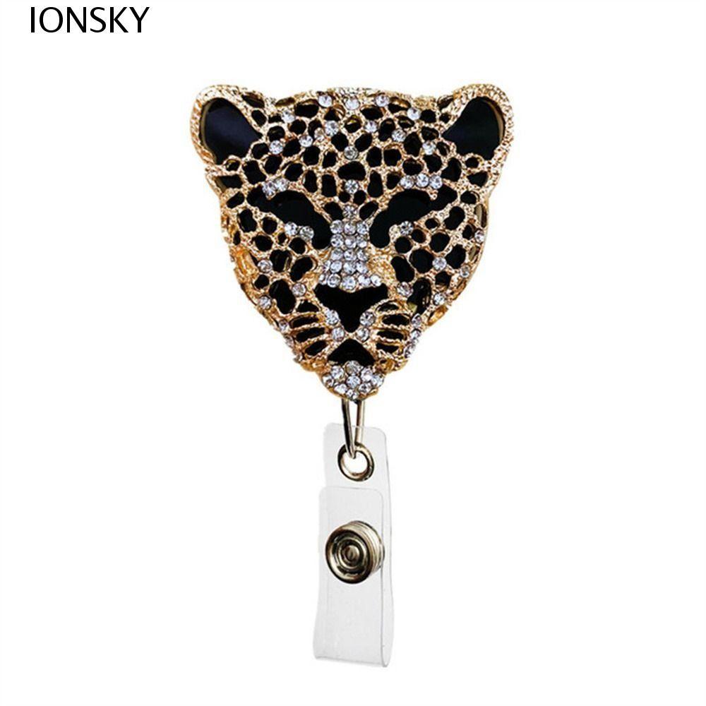 IONSKY Retractable Badge Reel Work Card Name Tag Bee Butterfly Nurse Staff Chest Card Badge Holder C