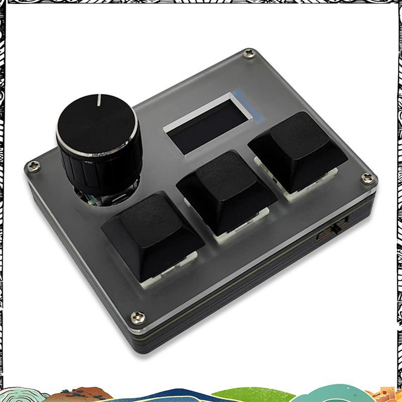 Super 3-Key คีย์บอร์ดแบบกําหนดเองแบบมีสาย Blue Switch OSU คีย์บอร์ดเกมพร้อมหน้าจอลูกบิด RGB Copy Pas