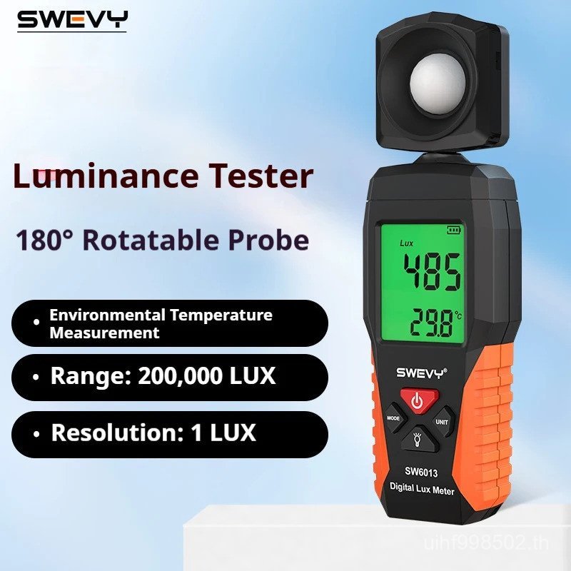 SWEVY Lux Meter Digital Illuminometer 0~200,000lux LCD Pocket Light Meter Lux/FC วัดเครื่องทดสอบ Sen