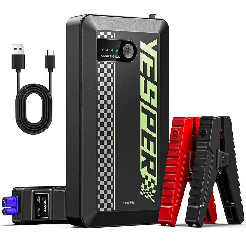 YESPER 1200A รถ Jump Starter 0.70lbs, แบบพกพา Auto Battery Booster Pack, 12V ฉุกเฉิน Power Bank สําห