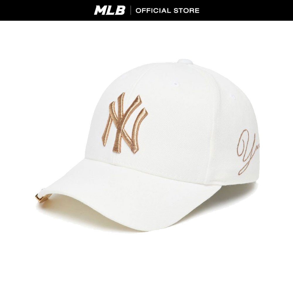MLB หมวกแก็ป METAL CLIP 3ACP5001N 50WHS WHITE NEW YORK YANKEES