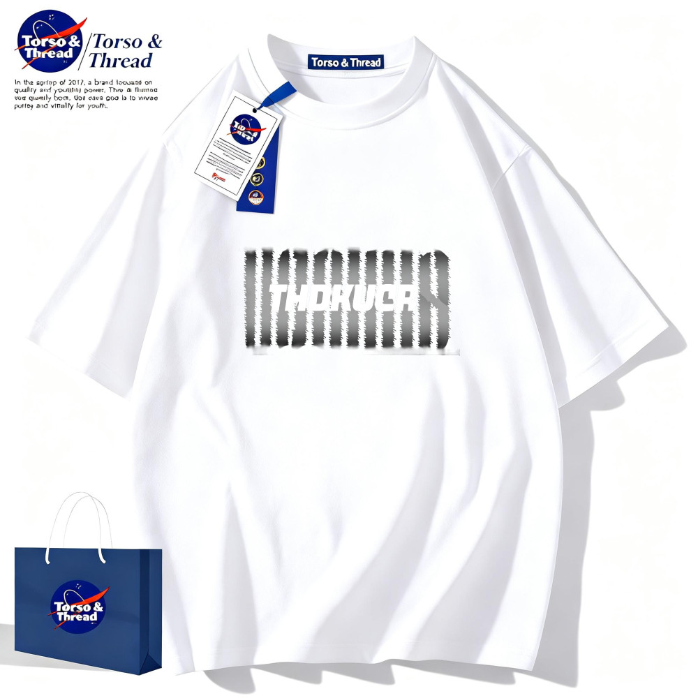 Torso & Thread เสื้อยืดผู้ชายเท่ๆ 100％cotton แฟชั่นเสื้อ summer สบายๆ เสื้อ oversize แบบพิมพ์ลาย