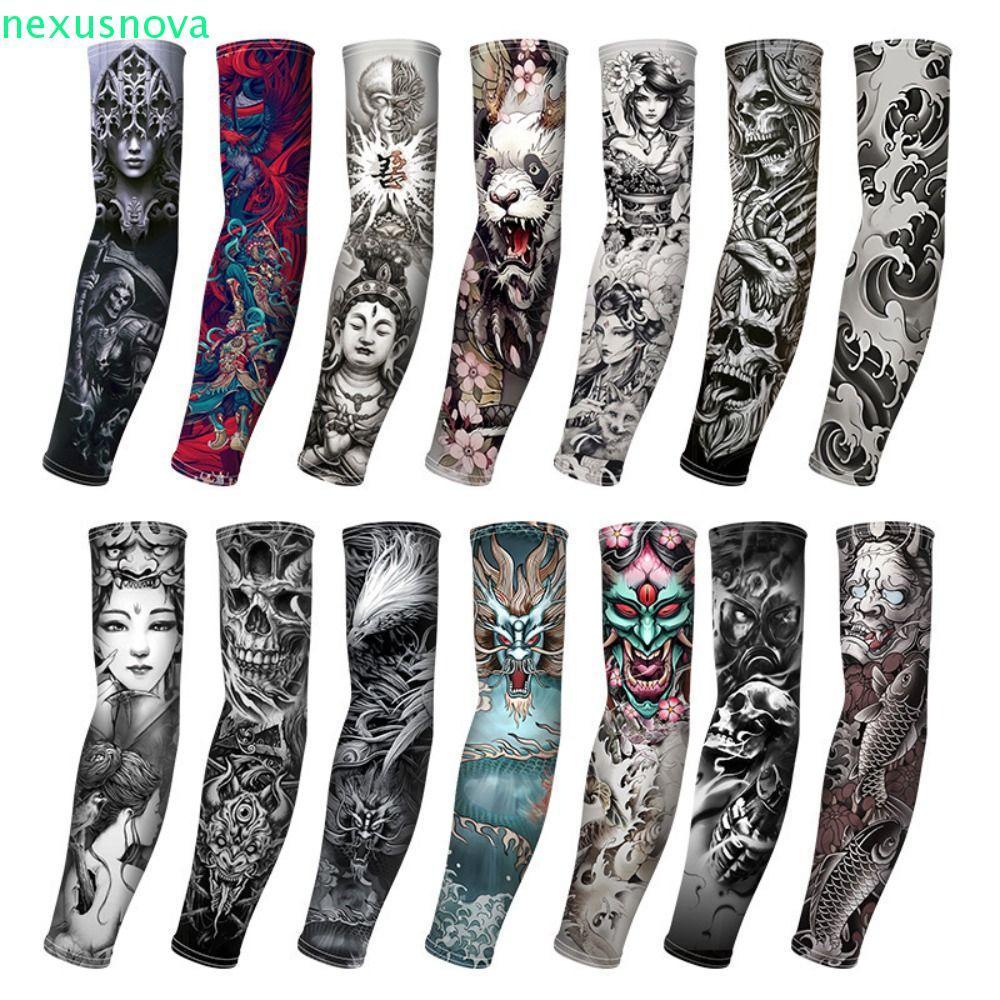 ปลอกสักแขนลายดอกไม้ แบบยืดหยุ่น กันแดด สำหรับผู้ชาย สวมใส่ได้สะดวกสบายและป้องกันแสงแดดขณะอยู่กลางแจ้ง