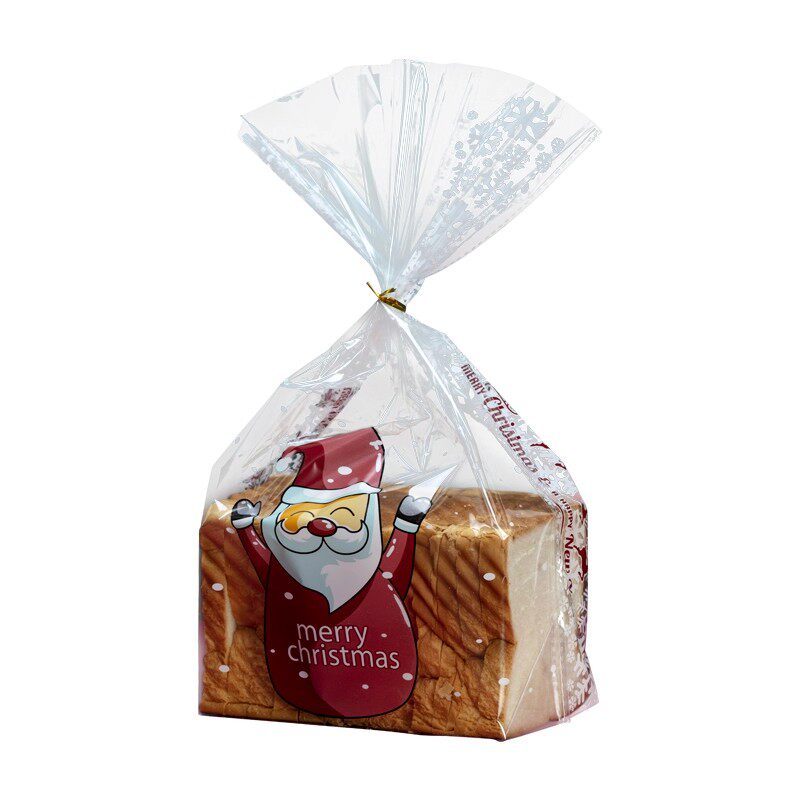 ถุงบรรจุภัณฑ์คริสต์มาส Old Man Snowman Baking Pastry Bag Nougat Cookie Party Gift Food Biscuit Bag