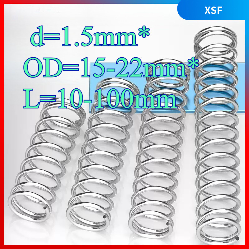 65Mn สปริงอัดเหล็ก d0.2mm * OD1.5-3mm แรงดันแรง สปริงคืน สปริงอัด ป้องกันความเมื่อยล้า XSF-SS-S
