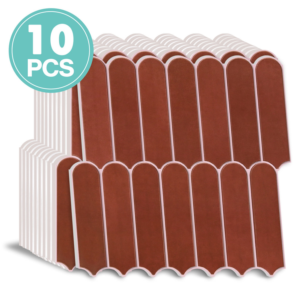 [10 ชิ้น] สติกเกอร์ติดด้วยตนเอง DIY กระเบื้องผนัง oilplatter-proof วอลล์เปเปอร์ตกแต่งห้องครัว