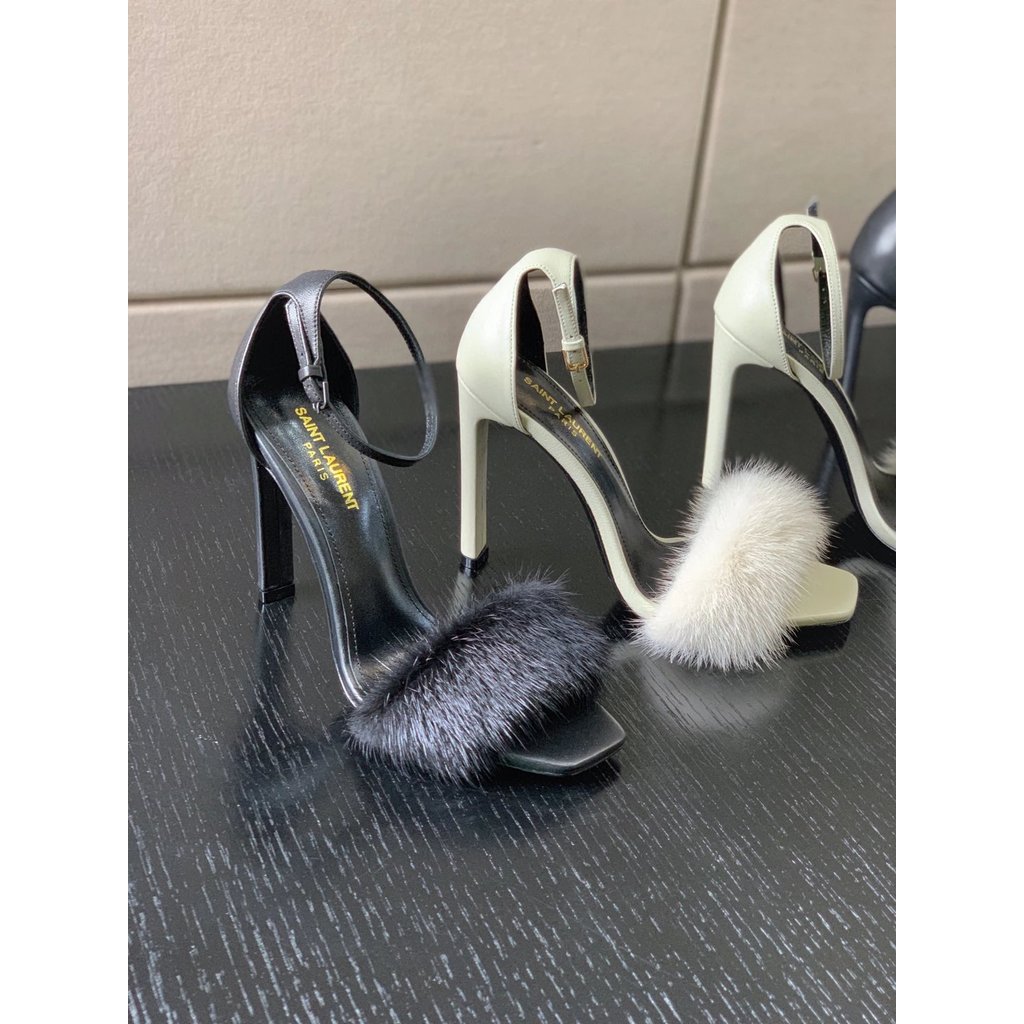 YSL Mink High Heels ส้นสูงนำเข้าสำหรับผู้หญิง ขนาด 35-40 งานฝีมือประณีต สวยงามไม่มีใครเหมือน