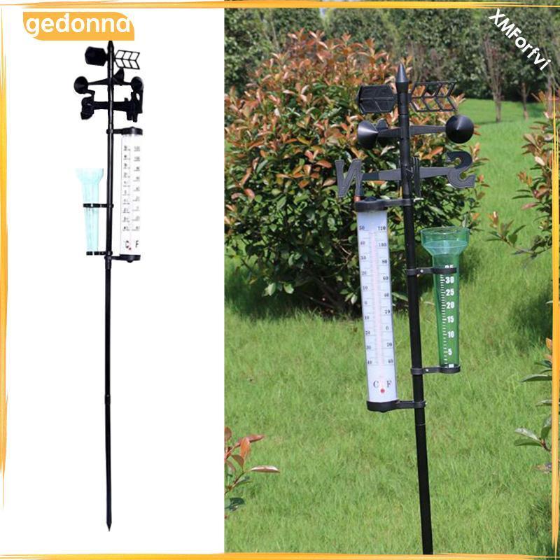 [gedonna] 3-in-1 Weather Station Rain Gauge เทอร์โมมิเตอร์ Weather Vane Garden Barn