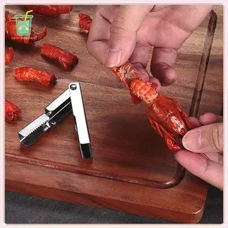 [สี] 2 ชิ้น Crawfish Peeler เครื่องมือ,สแตนเลส Crawfish Peeler เครื่องมือ,Crayfish Shelling อุปกรณ์เครื่องมืออาหารทะเล-Easily Peeling หางกุ้ง