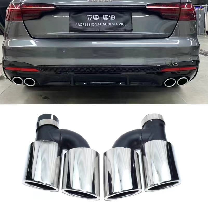 For Audi A3 A4 A5 A6 A7 Exhaust Modification S4 S5 S6 S7 Carbon Fiber H Style AK Quad Outlet Exhaust