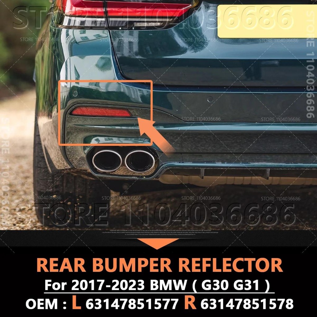 สําหรับ 2017-2023 BMW 530e 530eX 530i 530iX 540dX 540i 540i 540iX M550iX (G30 G31) ด้านหลังกันชน Ref