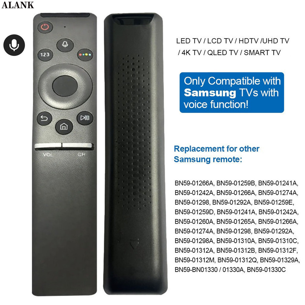 ALANK สมาร์ททีวี SAMSUNG รีโมทคอนโทรลฟังก์ชั่นเสียง BN59-01330C QN49Q70RAFXZA