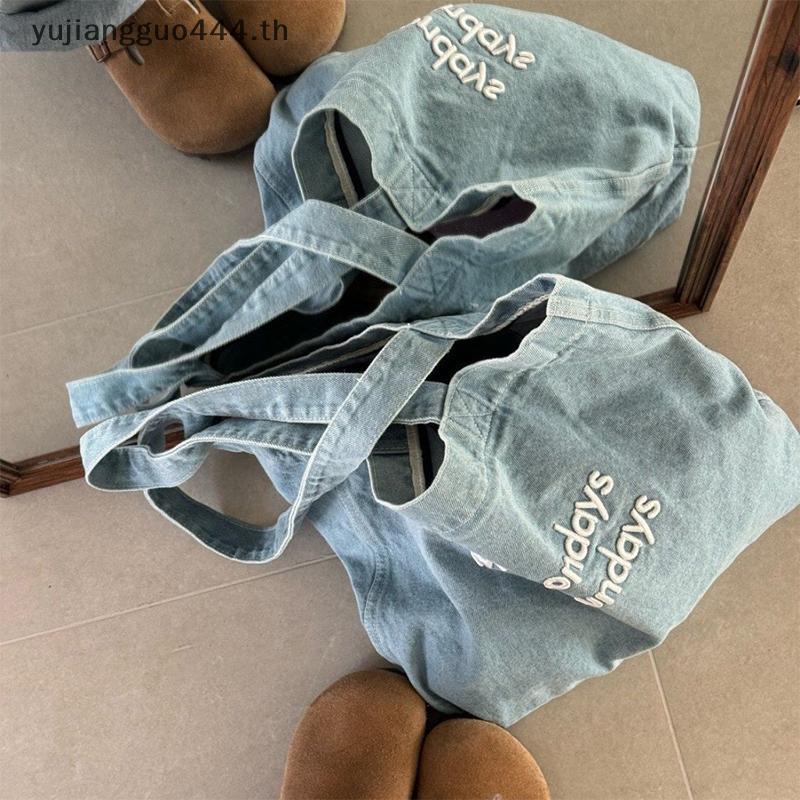 กระเป๋าสะพายไหล่หนังแคนวาสมีความจุมาก Yuyu