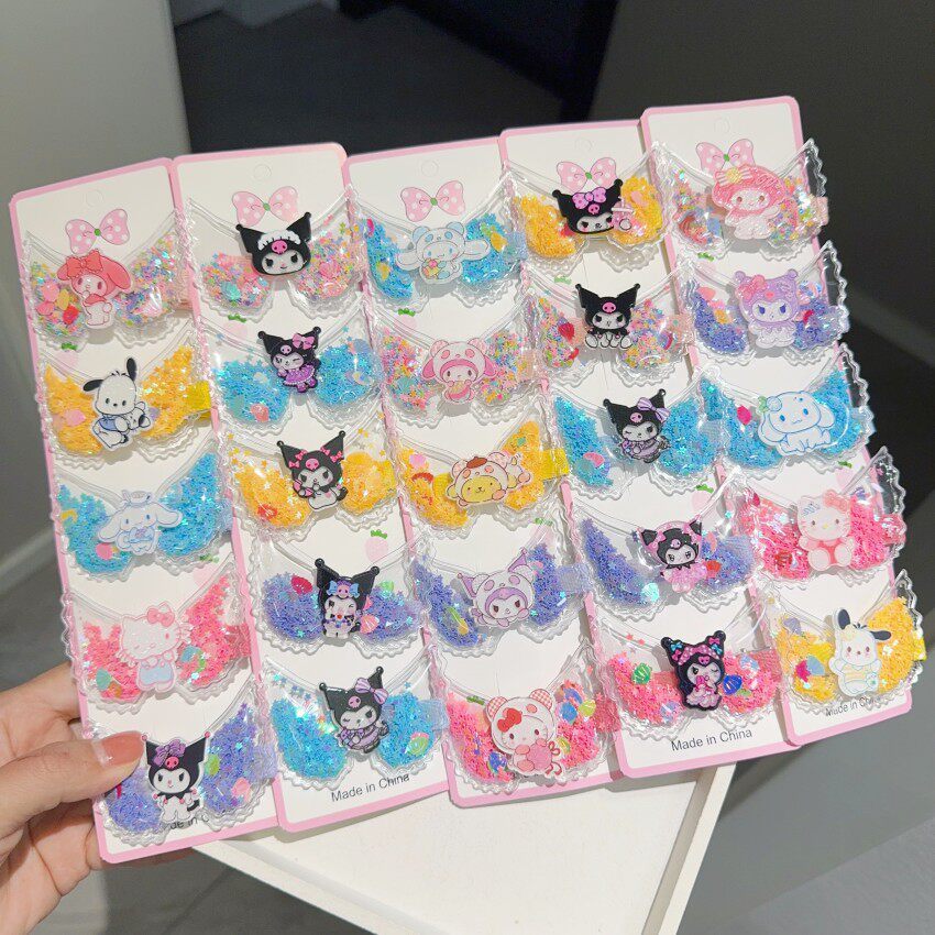 กิ๊บ sanrio กิ๊บsanrio แท้ มงกุฎปีกแวววาว Sanrio กิ๊บติดผมสำหรับเด็ก