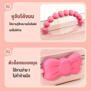 COD กล่องเก็บเครื่องประดับผม หลายชั้น การ์ตูนน่ารัก ความจุใหญ่ กันน้ำ กันฝุ่น พร้อมฝาปิด วัสดุพีพี