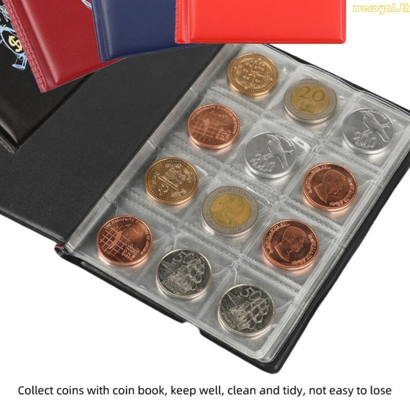 Weroyal 120 Pocket Coin Storage Album Coin Collection Book ที่ใส่เหรียญ
