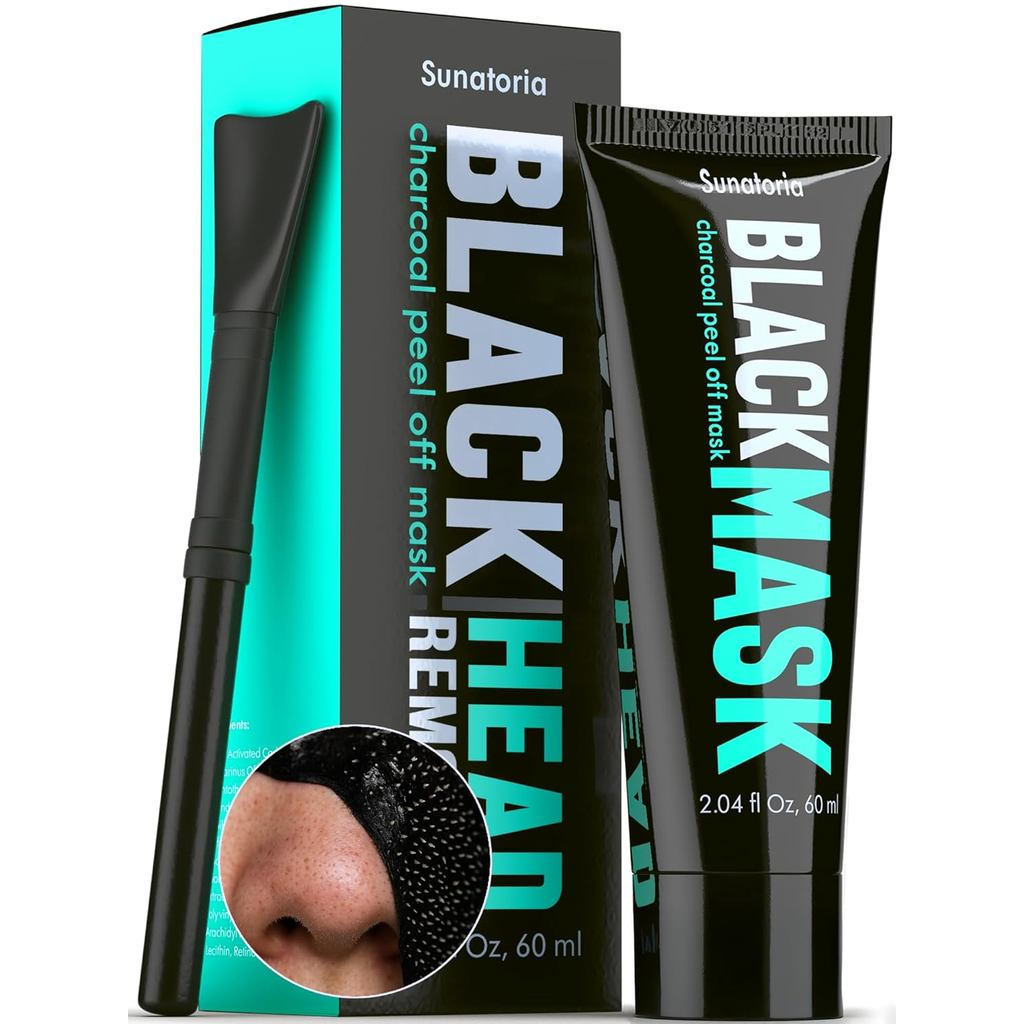 SUNATORIA Activated Carbon Peeling Mask-เหมาะสําหรับผิวมันและผิวผสม Peeling Mask-ช่วยลบน้ํามันส่วนเก