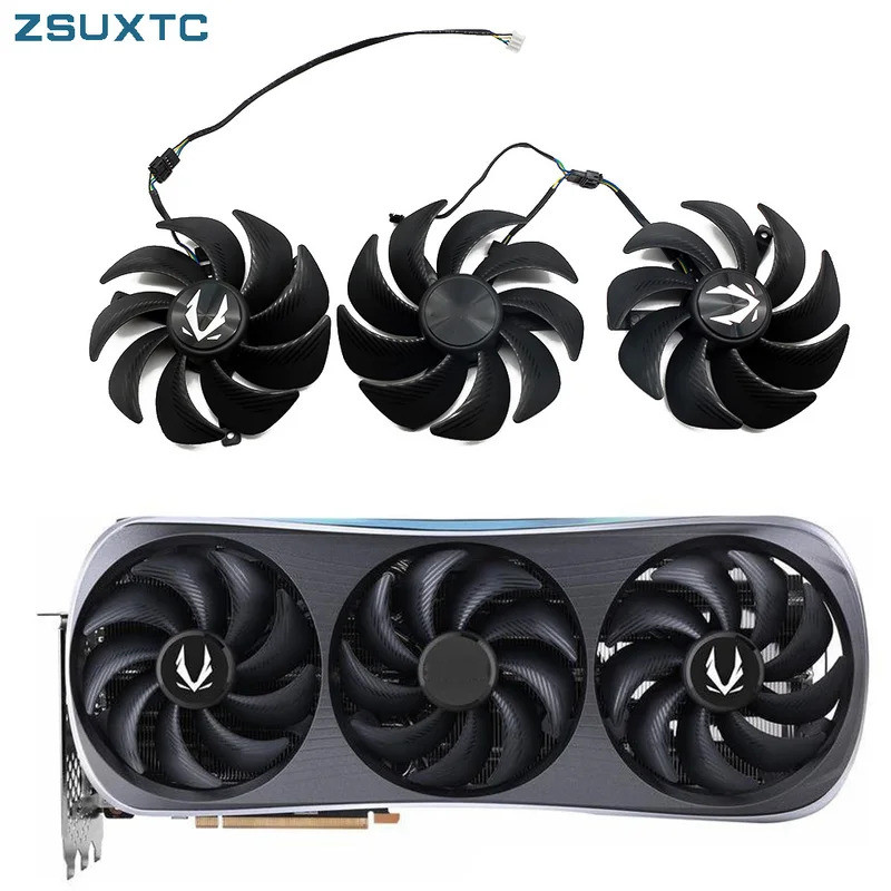 HL GAH3S2H GAA3S2H RTX4080 พัดลมการ์ดสําหรับ ZOTAC GeForce RTX 4080 super 4090 AMP EXTREME AIRO กราฟ