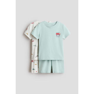 H&M(เอชแอนด์เอ็ม) ชุดนอนผ้าฝ้ายพิมพ์ลาย 2 ชิ้น เด็กผู้ชาย 13…