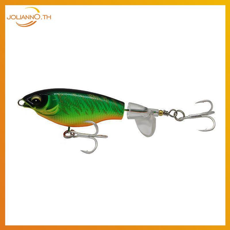 Joliann0 Whopper Plopper Wobbler ทอยเวทเตอร์ป็อบเปอร์ขนาด 7.5 ซม. หนัก 6.5 กรัม มีหางนุ่มสำหรับตกปลา