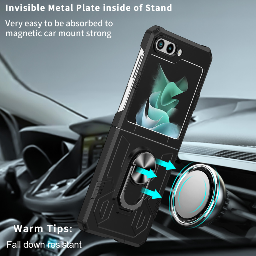 พับ Mech แหวนหัวเข็มขัดวงเล็บเคสโทรศัพท์ Samsung z Flip 7 z Flip 6 z Flip 5 z Flip 4 z Flip 3 z Flip