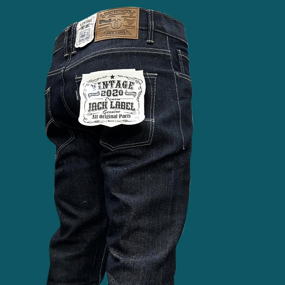 RAW DENIM JACK LABEL ORIGINAL SELVEDGE/SELVEDGE DENIM ACCENT 15 OZ/SELV DENIM JEANS